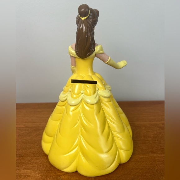Vintage Disney Belle Beauty & The Beast Piggy Bank Vinyl Plastic Collectible - Picture 4 of 8